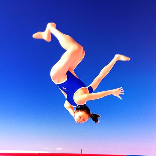 跳水运动员：在空中创造完美的体操姿势